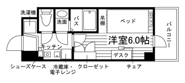 学生会館 伏見深草レジデンス[食事付き]の間取り