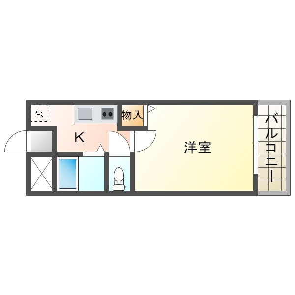 岡山県美作市林野（アパート）の賃貸物件の間取り