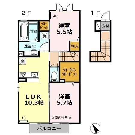 ラ・ピーノ　４の間取り