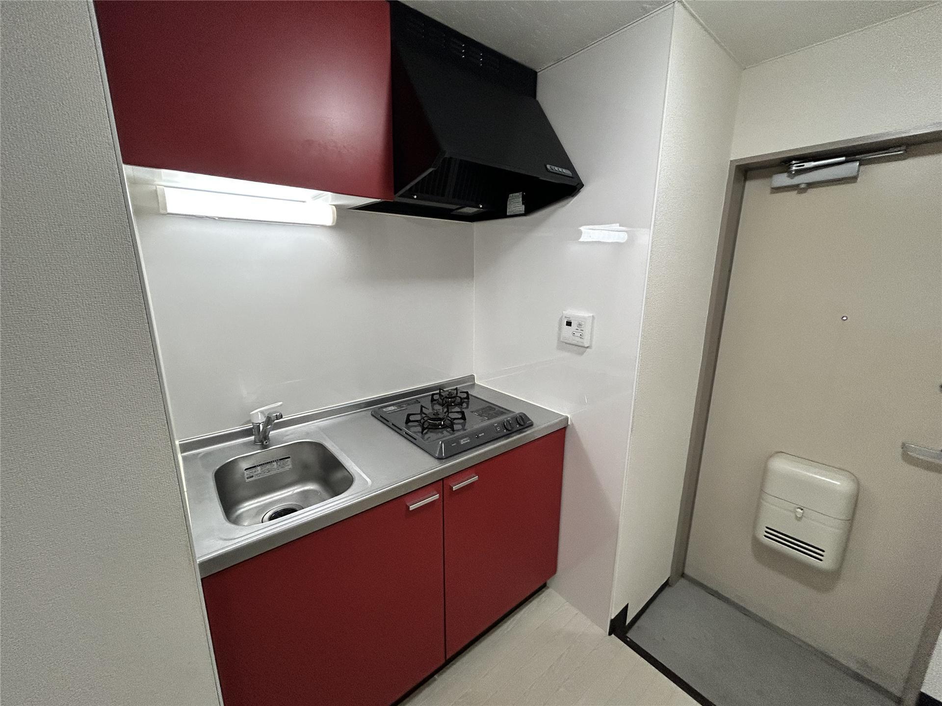 キッチン　2口コンロ付きのキッチンです