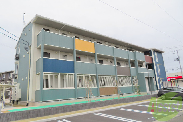 建物外観　仙台市若林区荒井【フルール・デ・シャン　Ｄ】