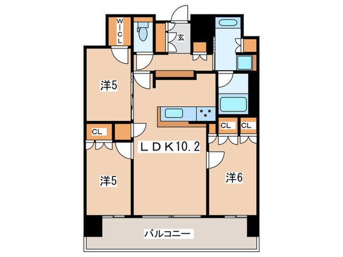 レーベン小田原THETOWERの間取り写真