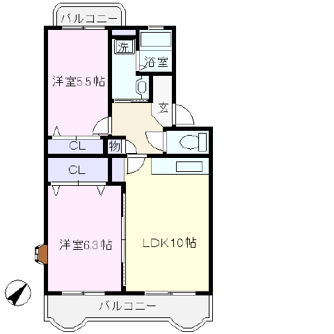 千葉市花見川区瑞穂のマンションの間取り