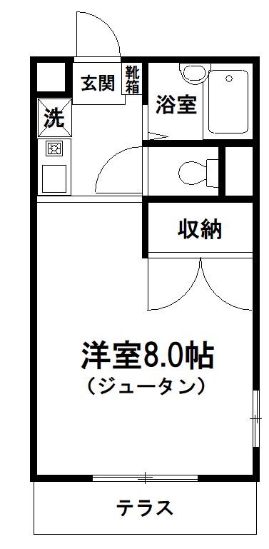 羽生市南羽生のアパートの間取り