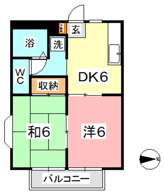 浅口市金光町占見新田のアパートの間取り