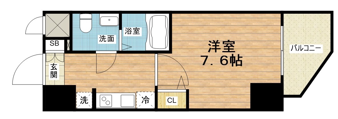 エグゼ難波WESTリバーの間取り