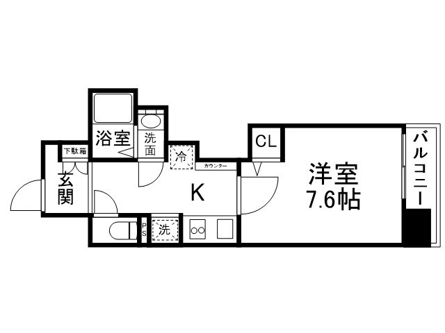 Vegas太秦天神川の間取り