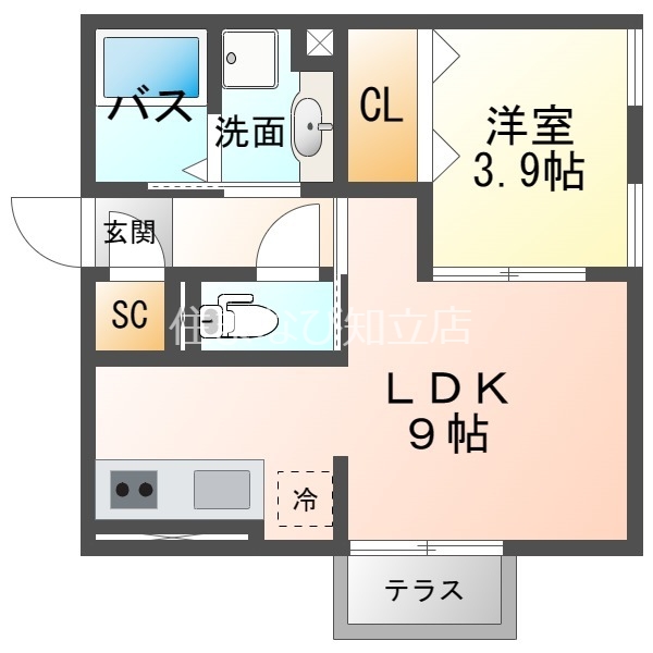 スカイコートA棟の間取り