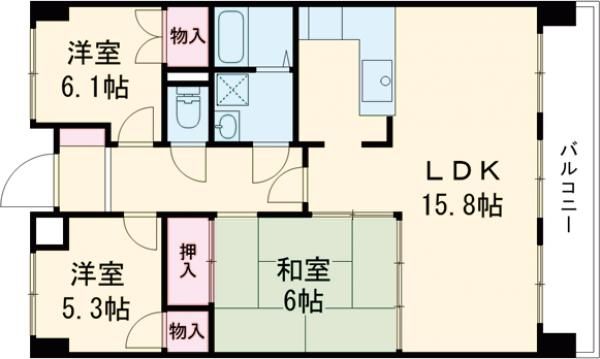 クラブハウス企救丘の間取り