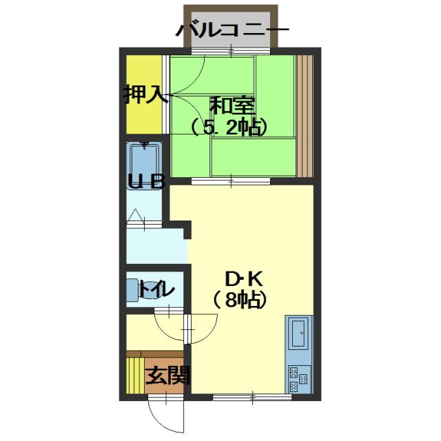 函館市海岸町のマンションの間取り