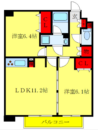 東京都北区志茂５（マンション）の賃貸物件の間取り