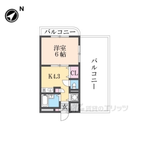 大和高田市大東町のマンションの間取り