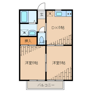 八王子市大和田町のアパートの間取り