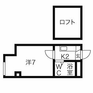 札幌市中央区南八条西のマンションの間取り