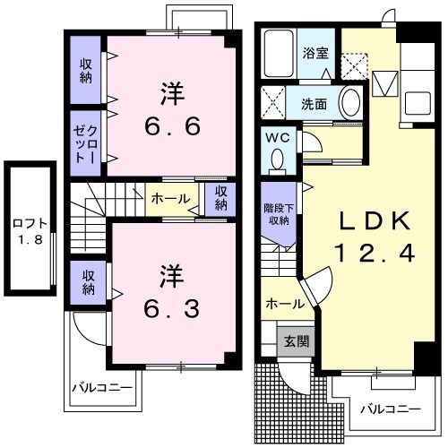 リュール西津田の間取り