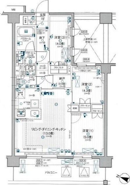 パレステージ茅ヶ崎IIの間取り