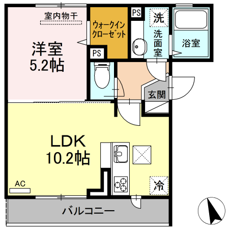 クレールAの間取り