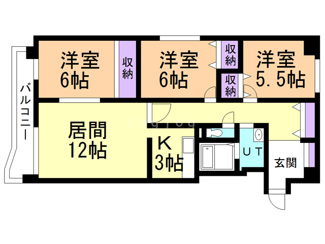 リアライズ函館宝来町の間取り