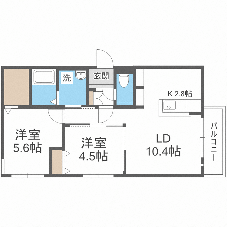 エフォート新道東の間取り