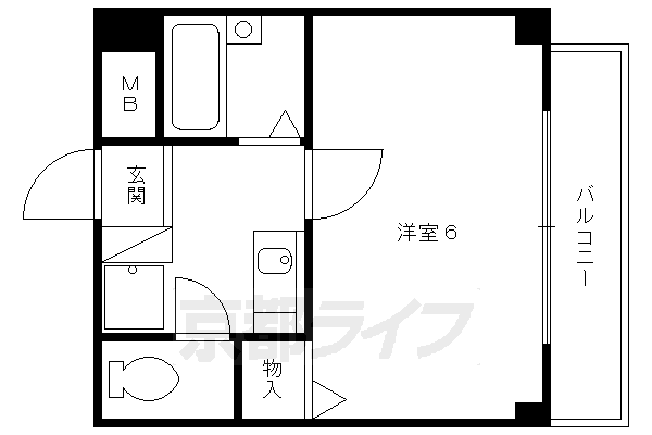 京都市伏見区桃山町松平筑前のマンションの間取り