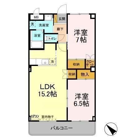 千葉市緑区鎌取町のマンションの間取り