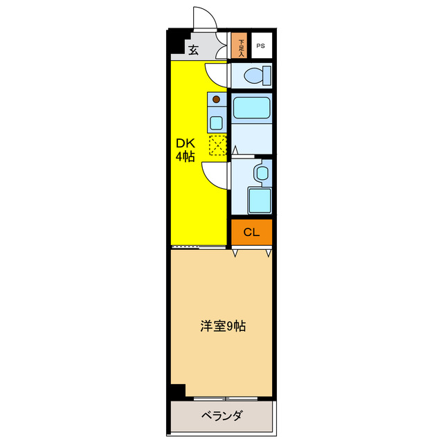 岐阜市前一色のマンションの間取り