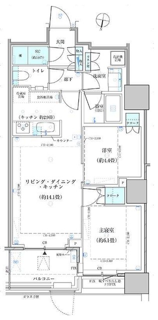 パークタワー勝どきサウスの間取り