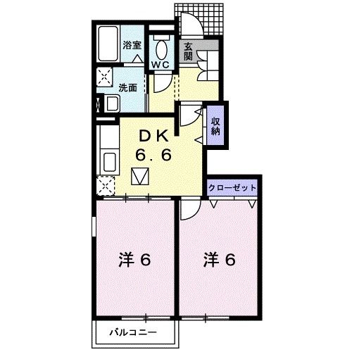 伊勢市二見町西のアパートの間取り