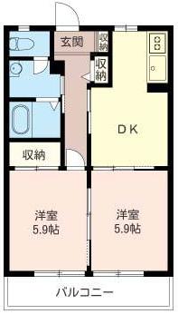 アルカンシェル西一之江の間取り