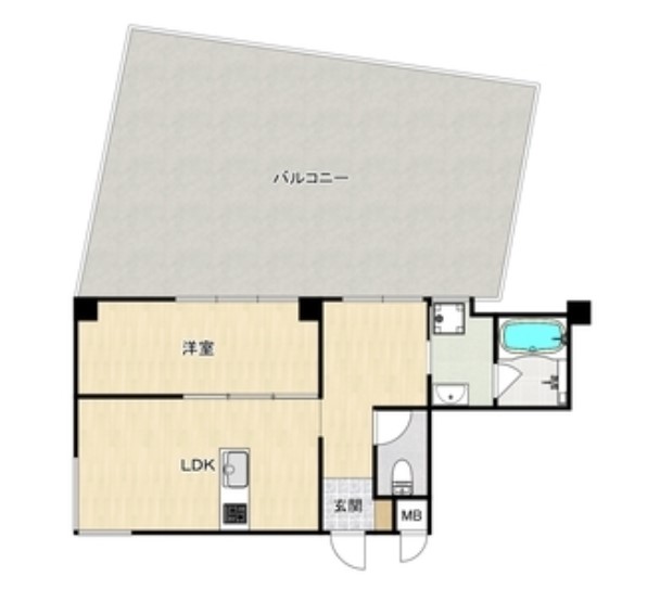 【大阪市都島区片町のアパートの間取り】