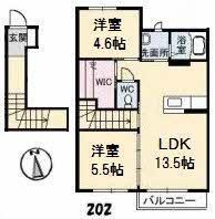 グランスィート田島　Ｄ棟の間取り