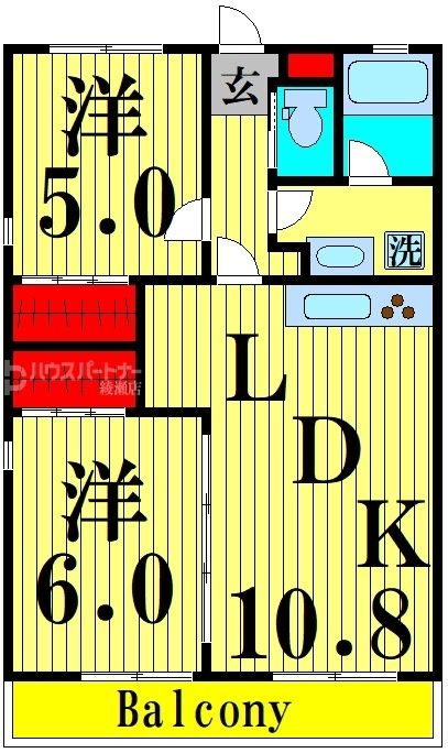 足立区六町のアパートの間取り