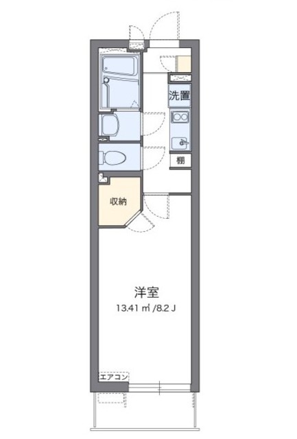 海老名市東柏ケ谷のアパートの間取り