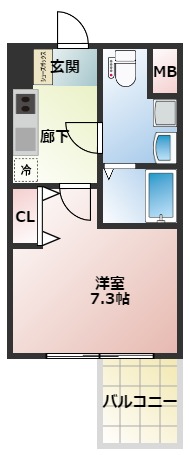 エグゼ難波WESTリバーの間取り