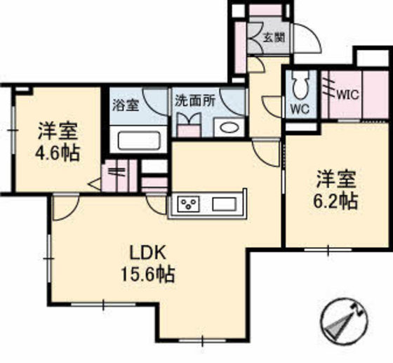 安芸郡海田町南幸町のマンションの間取り