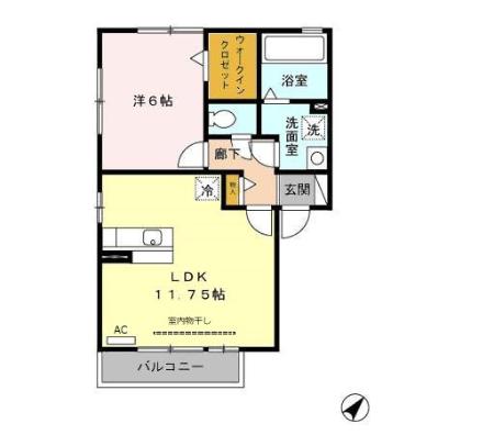 リビングタウン下俣　Ａの間取り