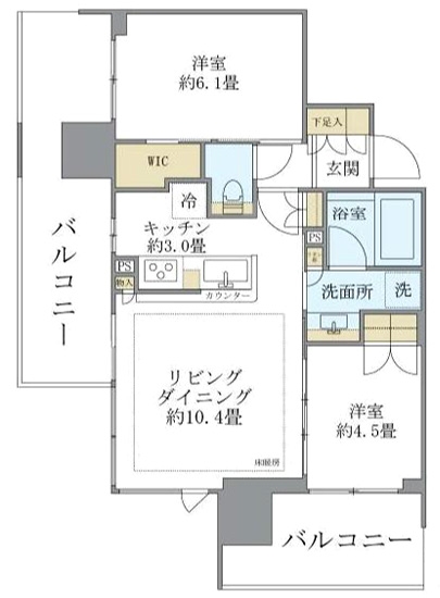 シティタワーズ板橋大山サウスタワーの間取り