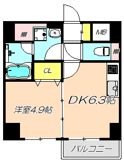 ｖｉｖｉＦＵＲＵＹＡ豊崎の間取り