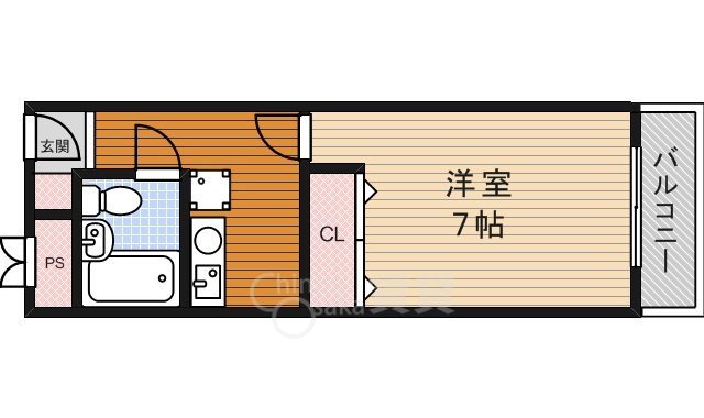 箕面市小野原東のマンションの間取り