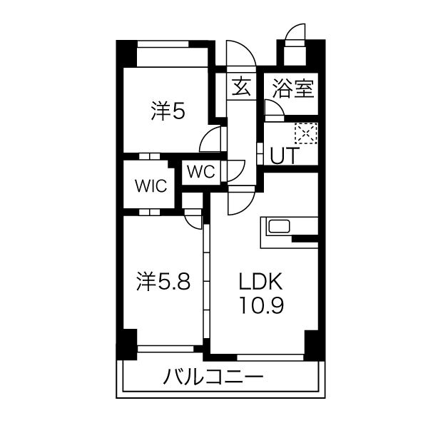 ヒルクレスト百道の間取り