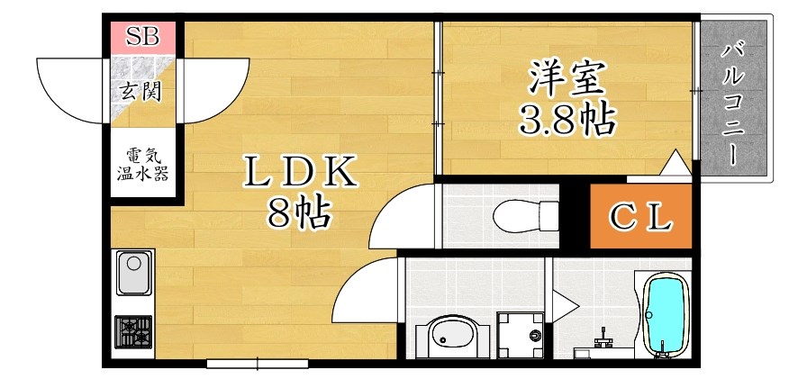 【Ｆ ａｓｅｃｉａ Ｃｏｍｕｓの間取り】