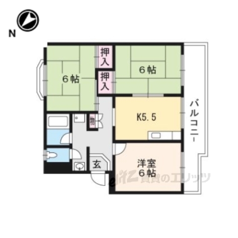 湖南市石部中央のマンションの間取り