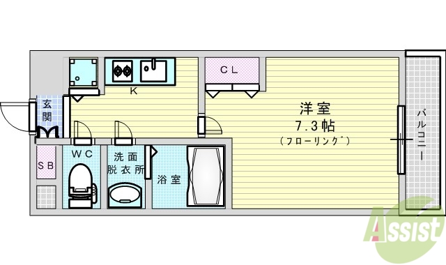 S-RESIDENCE新大阪駅前の間取り