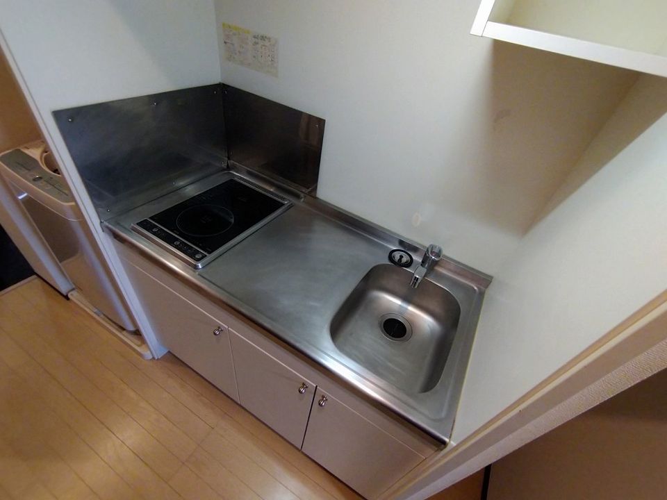 キッチン　シングルレバー設置　シンク広めです♪