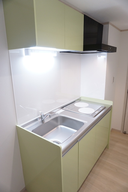 キッチン　ＩＨコンロ２口付きのキッチン