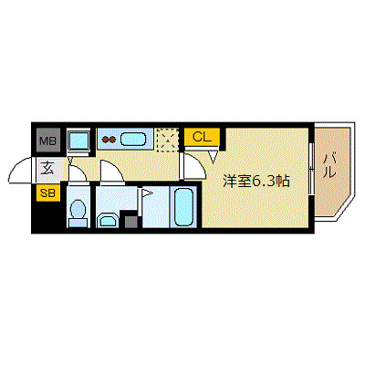 プレサンス江戸堀の間取り写真