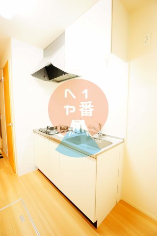 キッチン　ネット無料。ガスコンロ設置済キッチン
