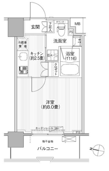 コスモグランス南品川の間取り