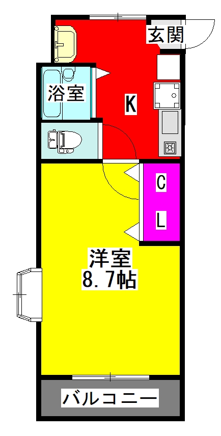 アイビーマンション新水前寺の間取り