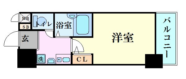 エスリード南森町駅前の間取り